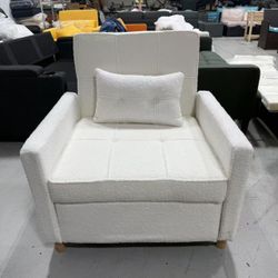 New 31.5" Sleeper Chair, Convertible Chair Bed for Adults, 3-in-1 Pull Out Sofa Chair