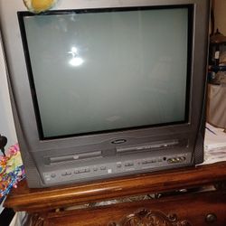 Vtg. CRT DVD VHS AND STAND