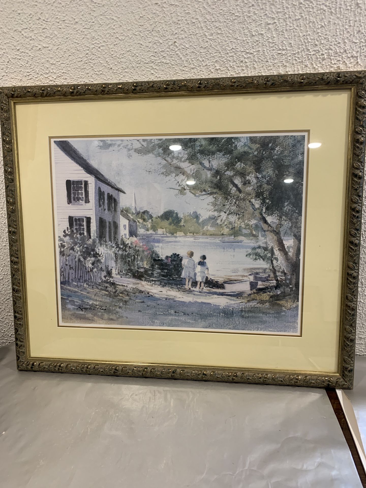 Ray G. Ellis , beautiful wall art print in an amazing frame , the original was water color. Ray g. Ellis 1 painted over 70 years , he was wid