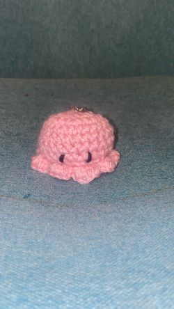 Crochet octopus keychain