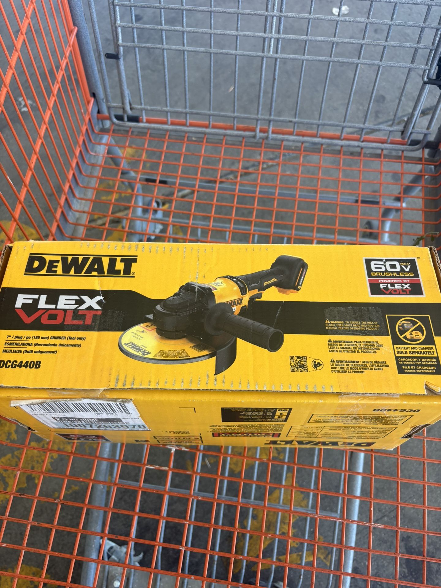 Dewalt Flex 60volt 7 Inch Grinder