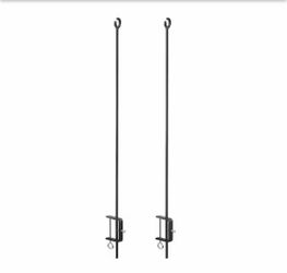 46 in. H Outdoor O-Hook Railing Poles for String Lights (Set of 2)