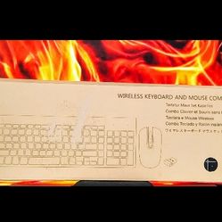 Wireless Keyboard and Mouse Combo, Silent Scissor Switch Keys, Labor-Saving Keys, Ultra-Slim Wireless Keyboard and Mouse