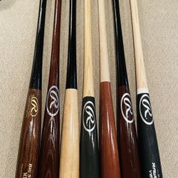 Wooden Rawlings Bats Size 33" $70