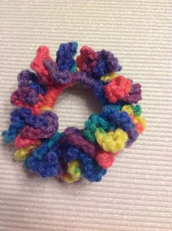 Crocheted hair tie