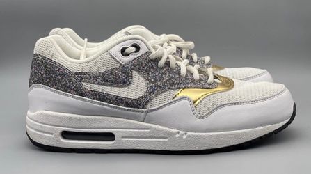Size 9.5 - Nike Air Max 1 SE White Multi Gold Women’s