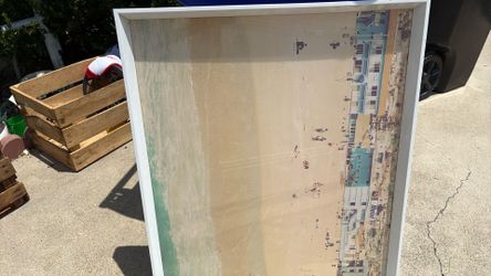Large Framed Beach Picture
