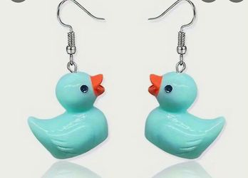 BLUE DUCKIE EARRINGS 