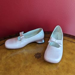 Girls Genuine Italian Leather Pale Pink Dress Shoes