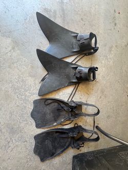 Float tube fins. Force fins and Caddis