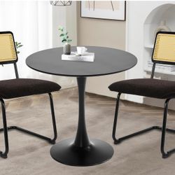 27.5in” Small Round Dining Table For 2 Seater