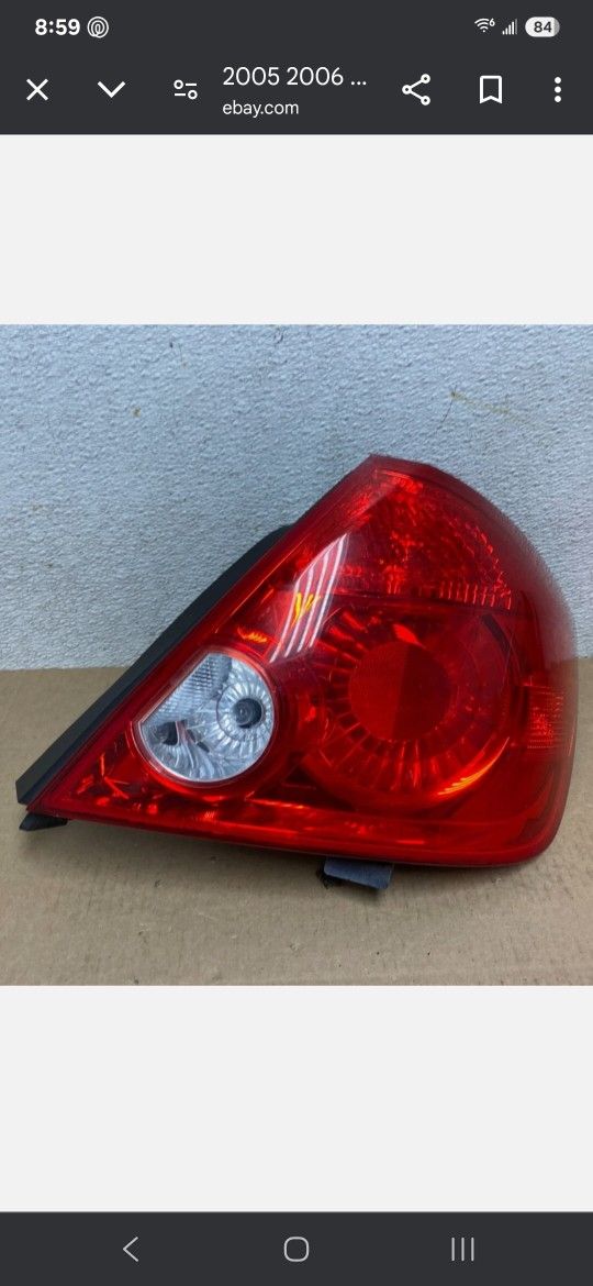 Scion Tc Passenger Side Tail Light 1st Gen 2008