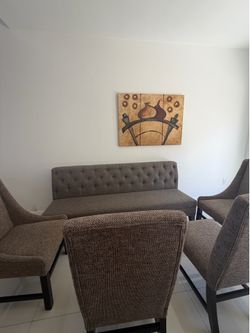 Ashley Dining Set – 8 Chairs + Matching Bench