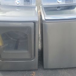 SAMSUNG HE WASHER ELECTRIC DRYER SET WORKS GREAT CAN DELIVER ANYWHERE 