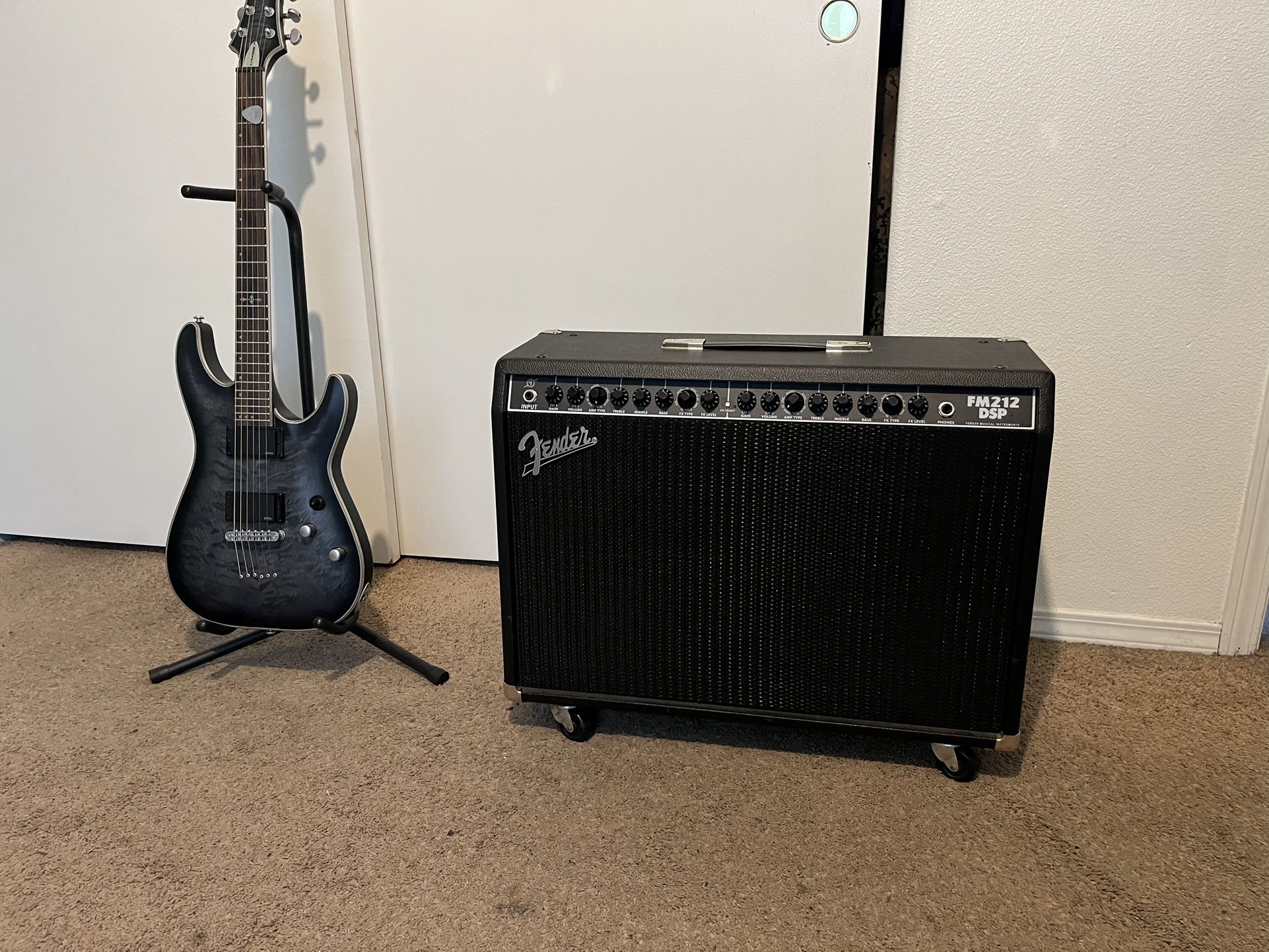 Schecter Guitar With Amp