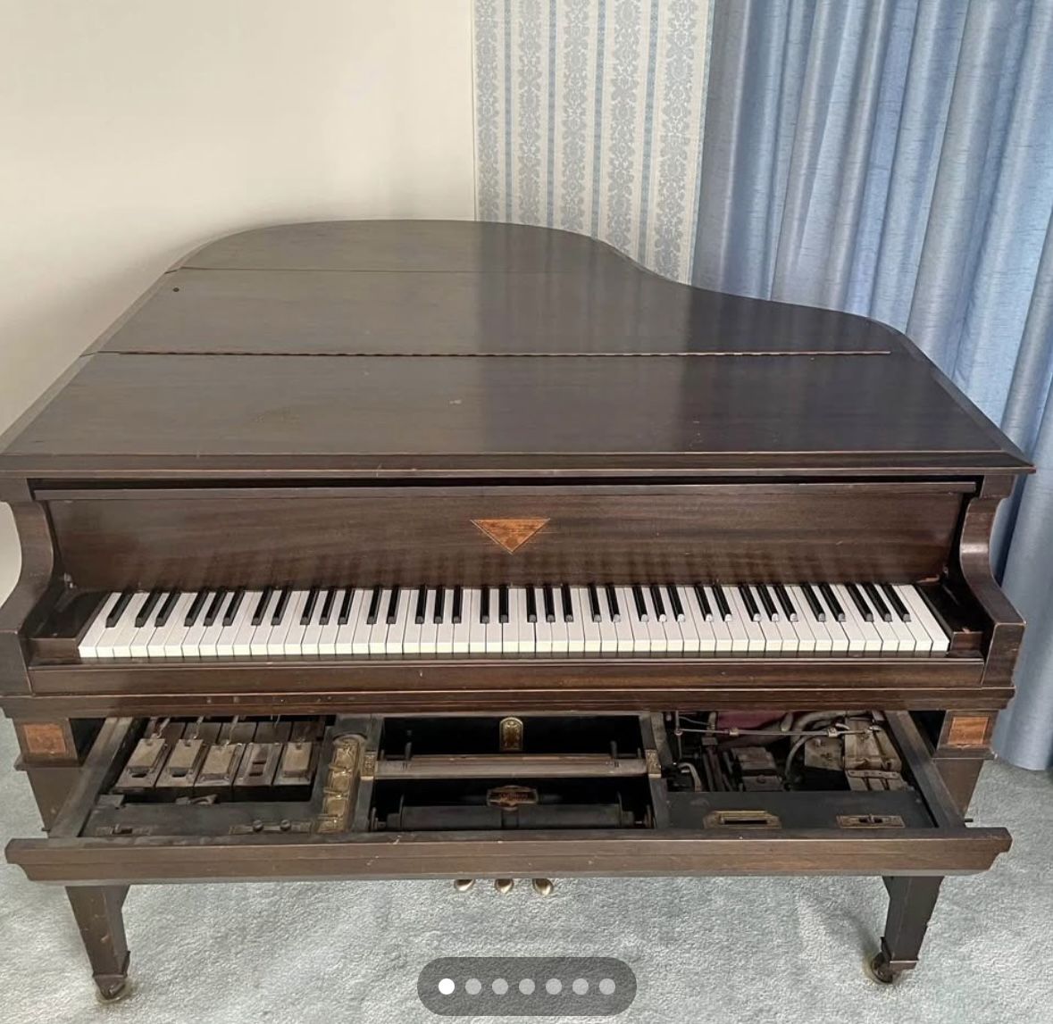 Restored J & C Fischer Player Baby Grand Piano !!