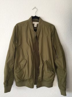 Green bomber jacket