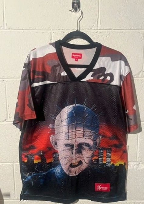 Supreme x Hellraiser Football Jersey men size medium tshirt