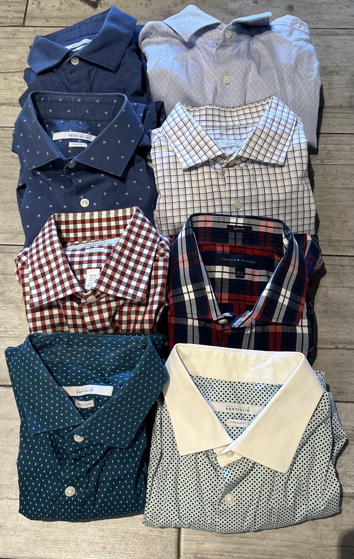 Men’s Perielis Bundle Long Sleeve Dress Shirts, Slim Fit