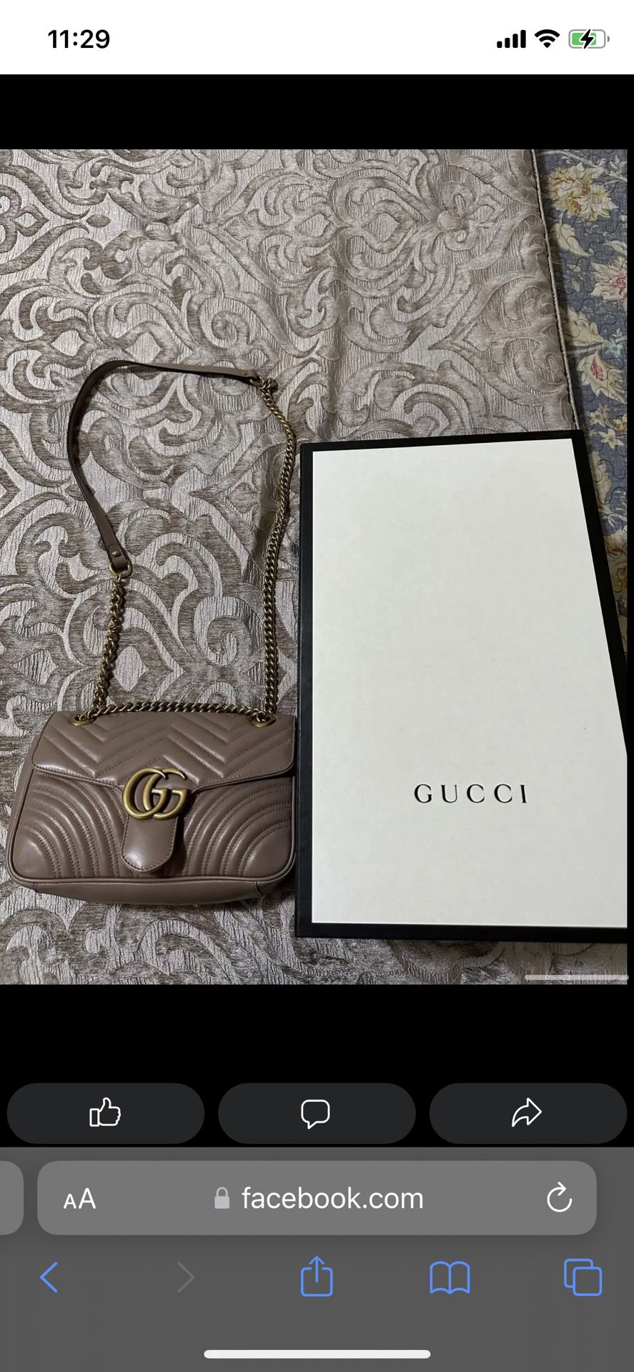 Gucci GG marmont shoulder bag medium in dusty pink