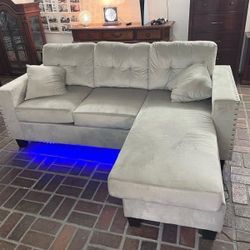 BRAND NEW REVERSIBLE LED SECTIONAL SOFA 