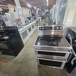 Huge Liquidation Sale Store Full Of Nice Lightly Used Appliances Free Warranty Washer Dryer Stove Stackable Samsung LG Whirlpool GE Maytag Bosh Amana 