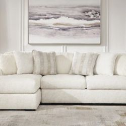 Chessington Ivory 2-Piece LAF Chaise Sectional,seccional,couch/ Delivery Available 