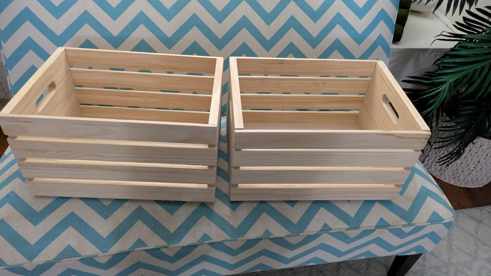 2 Wooden Crates. Never Used