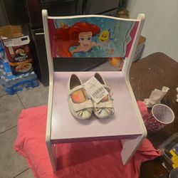 Baby Girl  Chair And Shoes Size  #7