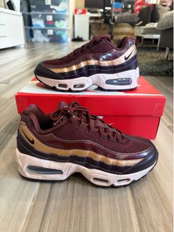 Women's Nike Air Max 95 Big Bubble Shoes -Burgundy Crush Metallic Red - Size 6, 7