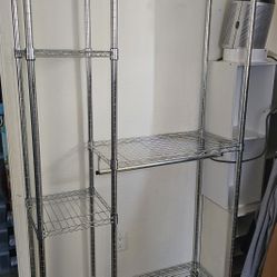 Steel Closet Organizer On Wheels