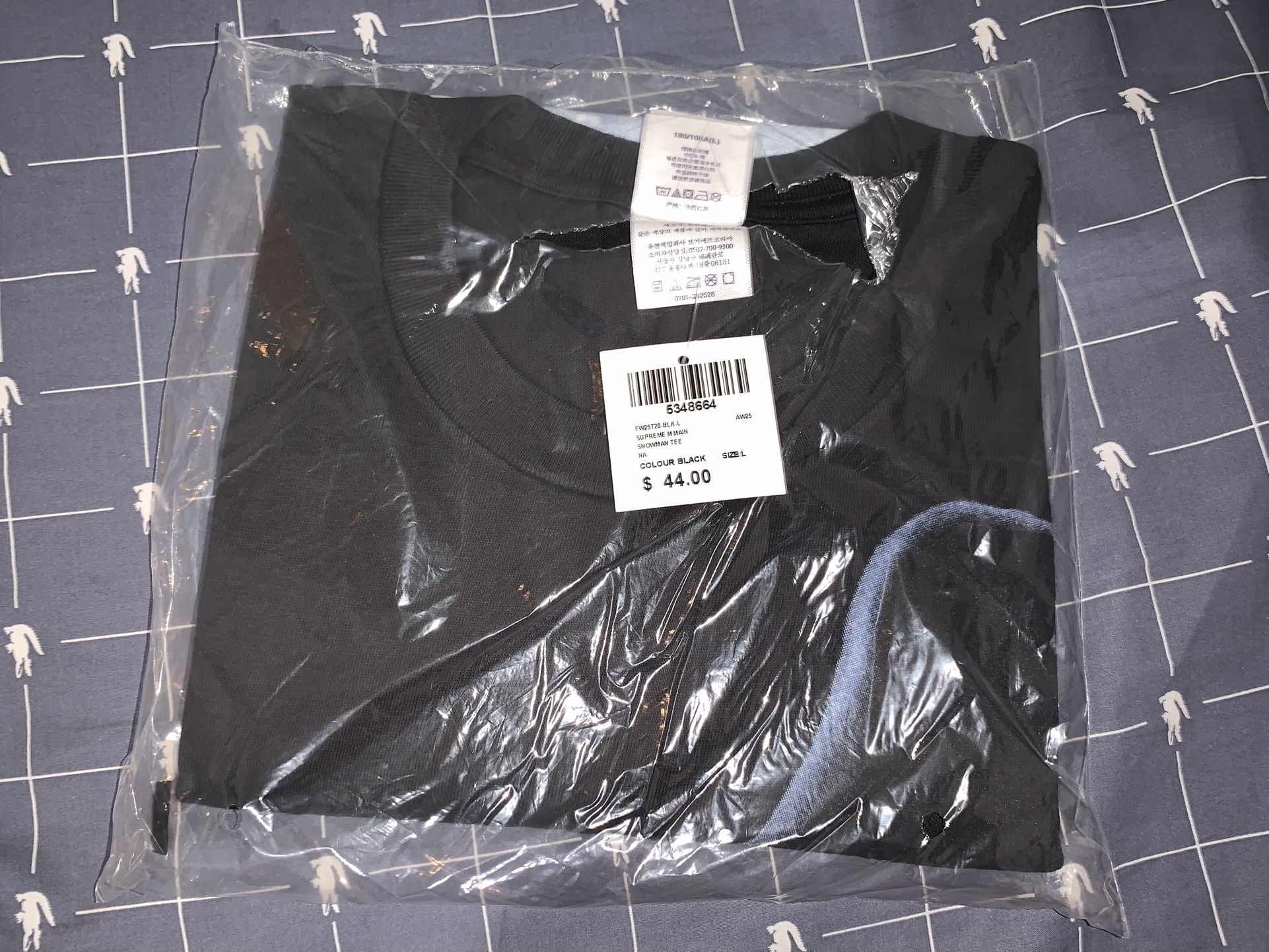 Supreme Snowman Tee Black Size Large