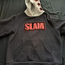 Vtg Black and Grey SLAM hoodie 