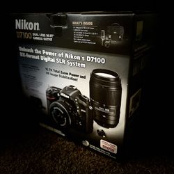 Nikon D7100 24.1 MP Digital SLR Camera w/ 18-55mm Lens and 55-300mm Lens 