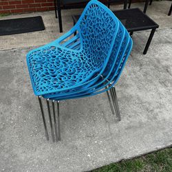 Outside Chairs Set Of 4 (blue)
