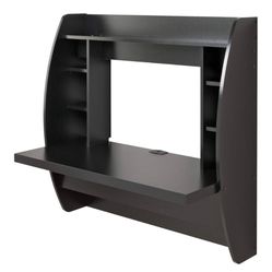 Wall Mounted Floating Black Desk