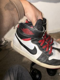 Adult 10.5 Jordan 1 Low Black Toe Velcro/Zipper + Nike Court Vision High Blue