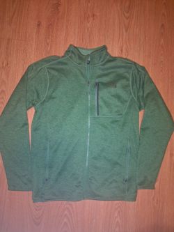 North Face Fleece Jacket Mens Medium Green Full Zip