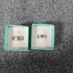 Titanium Man's Ring And Ladies Ring