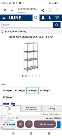 Metal shelf storage rack