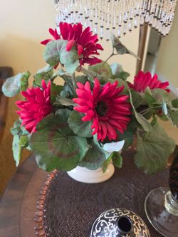 Artificial Red Gerbera Daisy Floral Arrangement