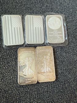 5 oz Silver Bars - .999 Fine
