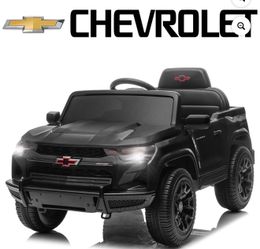 UBesGoo 12V Licensed Chevrolet Colorado Electric Ride on Car Toy for Toddler Kid w/ Remote Control, LED Lights, Black