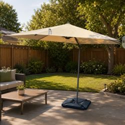 10 feet Cantilever Umbrella with Base and Weights