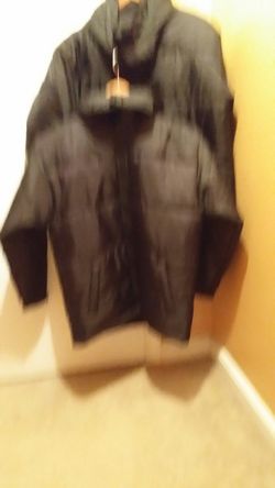 New boys black insulated coats with hood