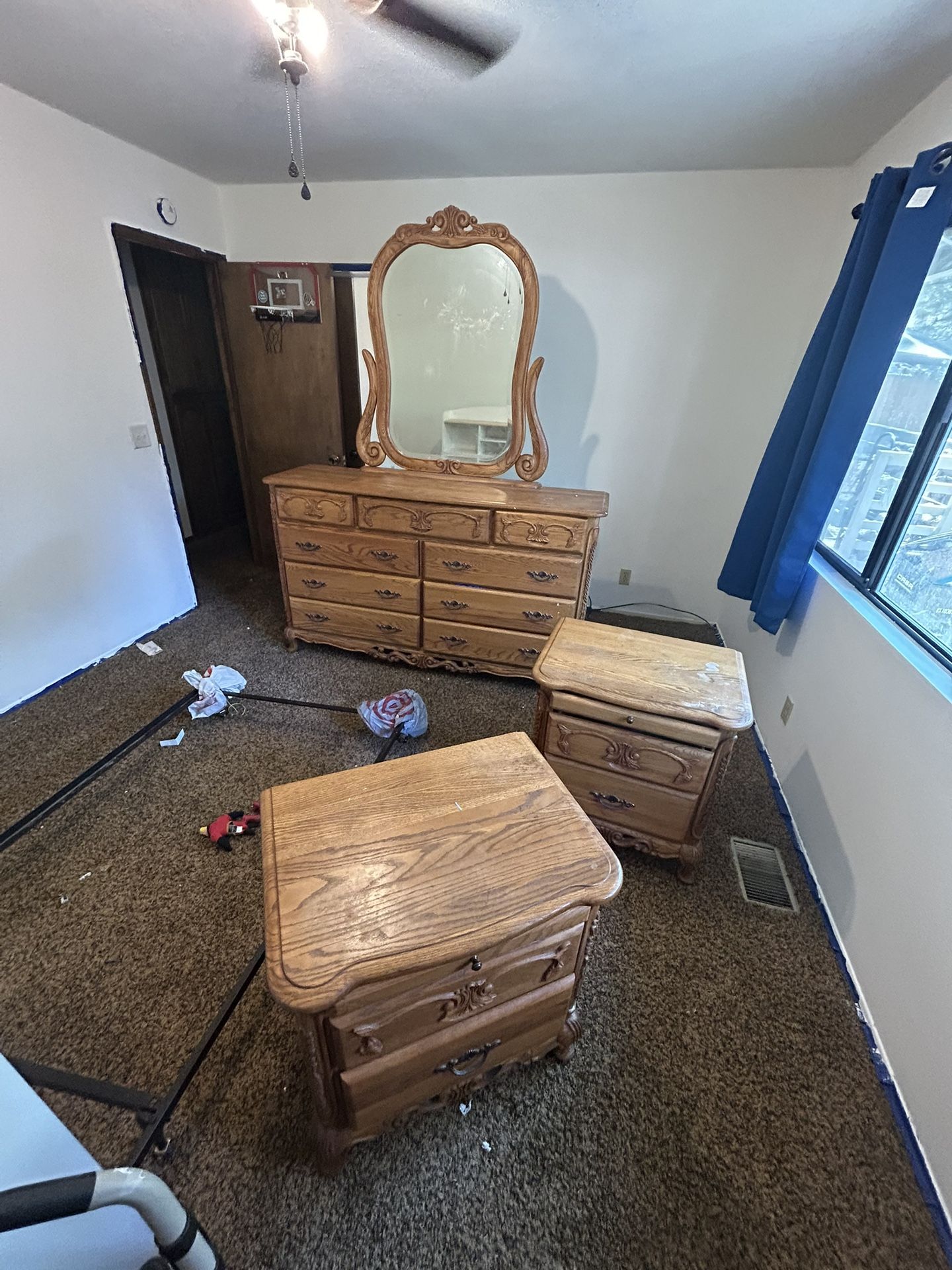 Vanity, And Two Side Tables