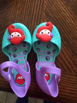 New green mermaid jelly shoes