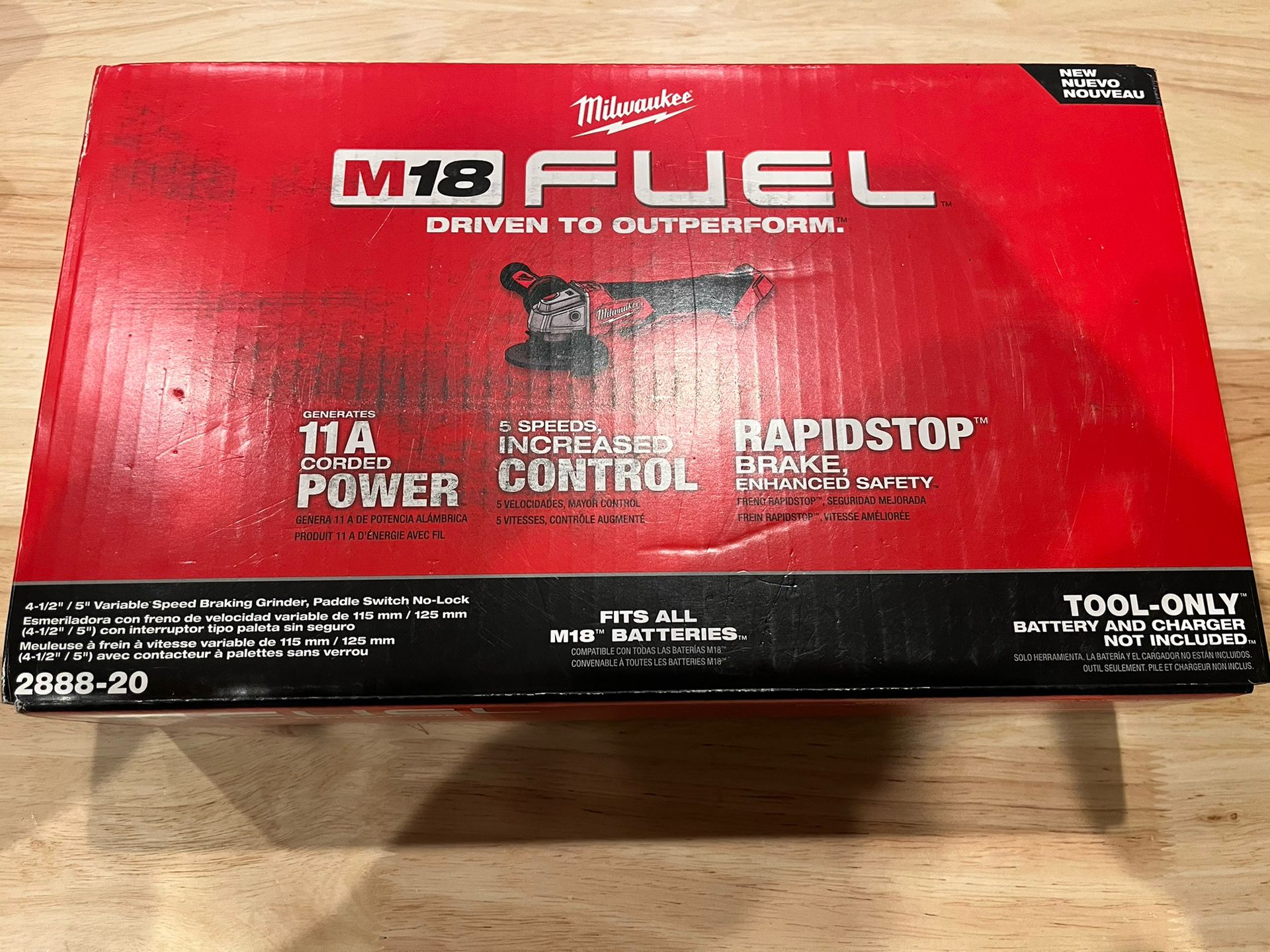 Milwaukee M18 Fuel 4-1/2 - 5in Angle Grinder **New**