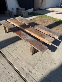 3 FREE  wood benches