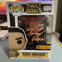 Funko Pop Star Wars Rebels #696 Ezra Bridger Toy Temple Exclusive First To Market LE 5000 Signed & JSA Certified